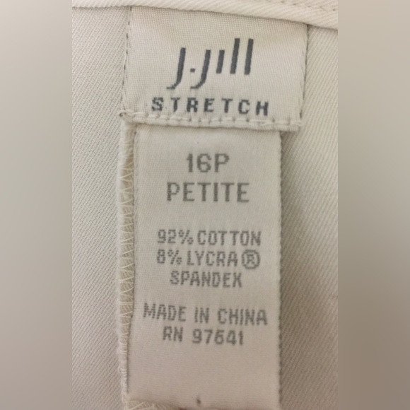 J Jill Beige Flat Front Stretch Ankle Pants - Picture 8 of 9